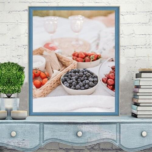 Diamond Painting Picnic Still Life Square Diamond Round Diamond Decoration Customizable Wall Art Decoration Frameless Style