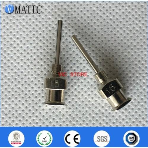Free Shipping 0.5'' Length 16G All Metal Tips Blunt Stainless Steel 12Pcs Glue Dispensing Needles Syringe Needle Tips 1/2 Inch