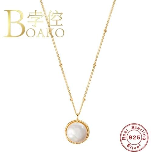 Женские ожерелья из жемчуга BOAKO China At AliExpress