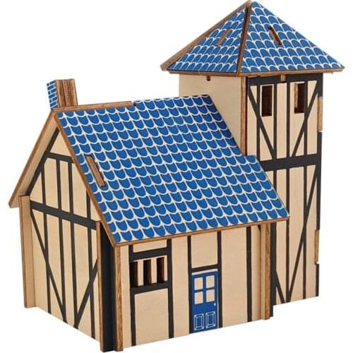 3D Wooden Puzzle Toy Baby Wood House Model Buliding Assemble Educational Toys Creative Jigsaw Puzzles Toys Kids Gifts New