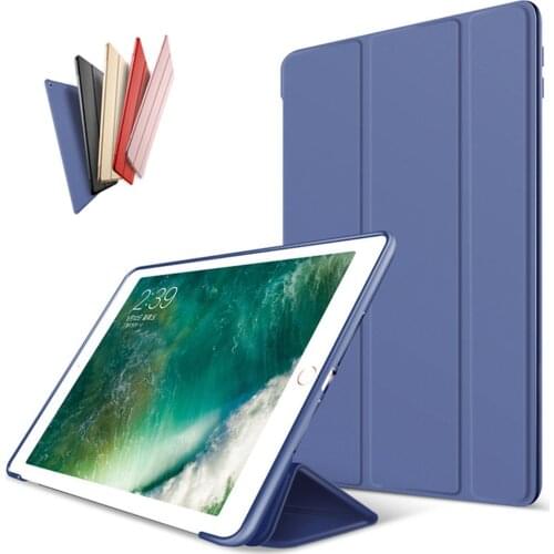 For iPad 2017 2018 New 9.7 inch model A1822 A1823 A1893 A1954 Case Silicone Soft Back Slim Pu Leather Smart Cover wake