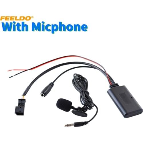 FEELDO Car Wireless Bluetooth Module Receiver 3Pin Stereo Audio CD AUX-in Adapter For BMW E46/E39/E53 Accessory AUX Cable #6286