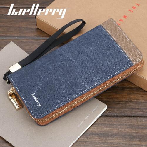 Luxury Brand Men Purse Clutch Bag Male Casual Zipper Card Holders Coin Purse Large Capacity Long Wallet Purse Men