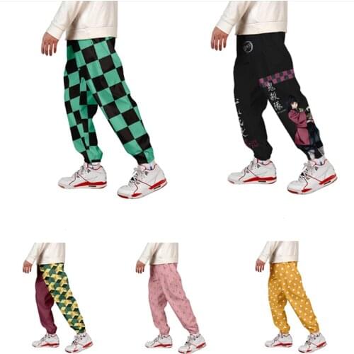 Anime Demon Slayer Kimetsu No Yaiba Kochou Shinobu Cosplay Costume Carnaval Party Costumes Men Women 3D Print Pants Trousers
