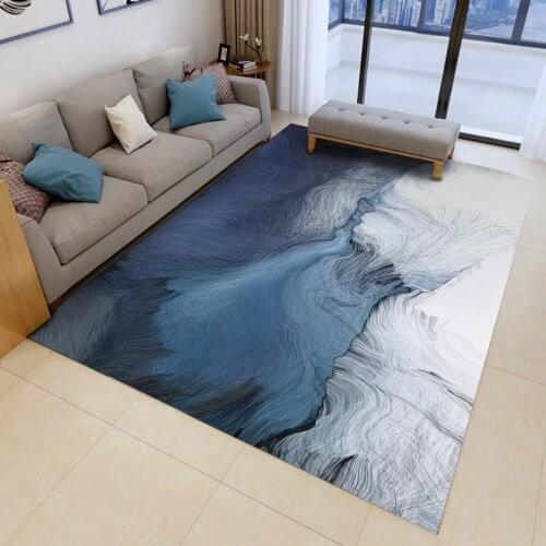 Abstract Blue Clouds Carpet Printed Flannel Area Rug Room Floor Printed Carpet For Home Decorative Crapet Bedroom Room Living
