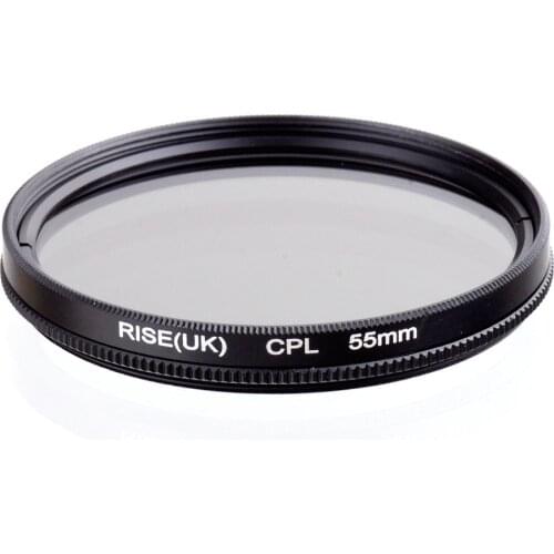 RISE(UK) 55mm Circular Polarizing CPL C-PL Filter Lens 55mm For Canon NIKON Sony Olympus Camera