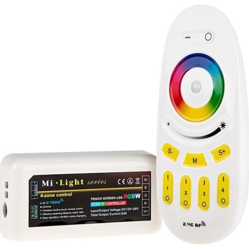Milight/Miboxer FUT096 touch remote+FUT038 RF 4-zone RGBW Controller for RGBW LED Strip