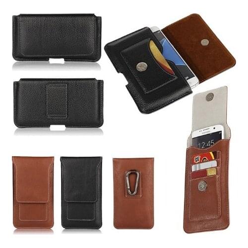 Mobile Phone Holster Bag Funda Hoesje For Huawei P8 P8Lite P9 P9Lite Waist Belt Leather Pouch For Honor 3X 4X 5C 6Plus G700 Case