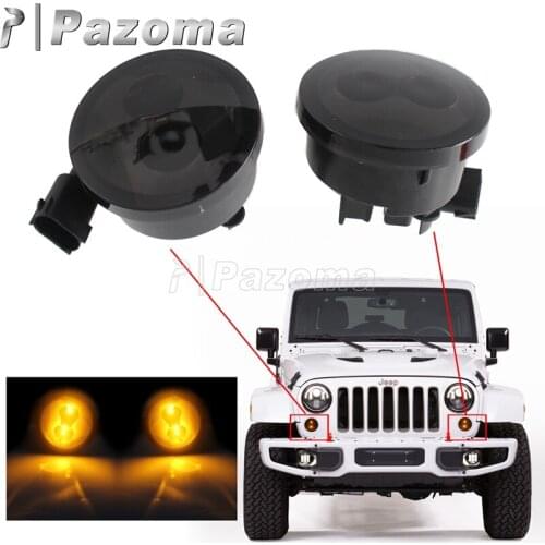 Model 239 J2 Series LED 3.5" Turn Signals Light Smoke Lens for Jeep Wrangler JK 2 Door Unlimited JK 4 Door 07-17