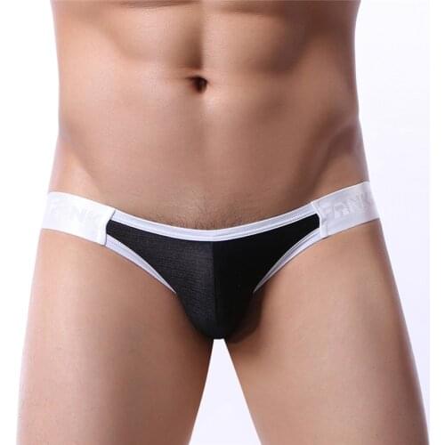 Men Briefs Thongs and G Strings Sexy Gay Mens Underwear Smooth Ice Silk Briefs Mens T Back Thong Tanga Panties Briefs Underpant