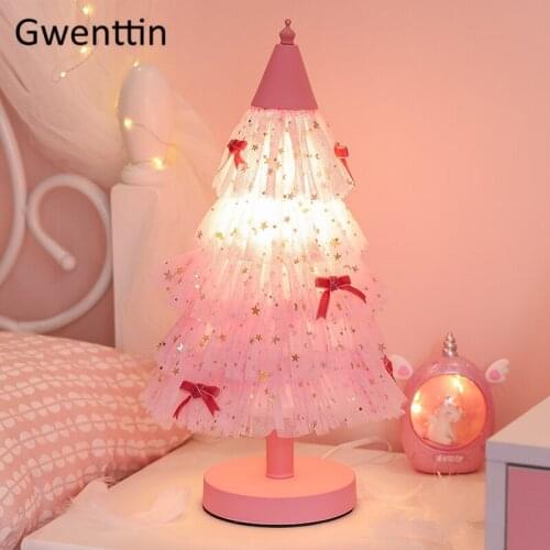 Girl Princess Table Light Nordic Home Decor Luminarias for Bedside Bedroom Lamp Ins Style Lighting Fixtures Gifts Christmas Tree