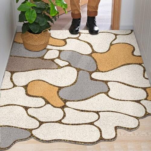 Nordic Creative Carpet DIY Entrance Doormat Easy Cleaning Bathroom Non-Slip Mat Living Room Decoration Cuttable Rugs for Bedroom