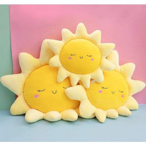 New Sun Clouds Plush Toys Cartoons Anime Star Doll Sunflower Down Filling Soft Home Sofa Pillow Cushion Childrens Gifts 35/45CM