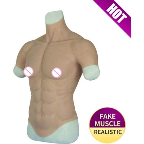 New Realistic Fake Muscle Belly Macho Silicone Artificial Simulation Muscle Skin Up Body Artificial Cosplay Latex Shapewear