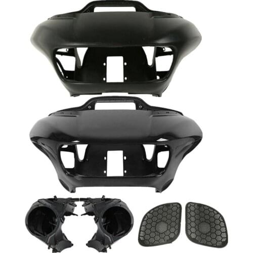 Motorcycle Headlight Fairing w/ Speaker Cover Grill For Harley Road Glide FLTRX 2015-2020 2019 2018