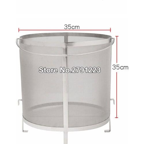 35*35cm Stainless Steel Beer Wine House Home Brew Filter Basket Strainer Hip Cylinder Barware Bar Tools