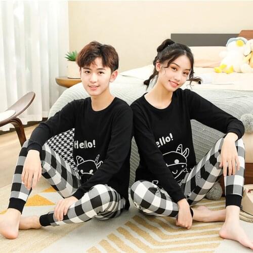 Teen Pajamas Winter Cotton Pajama Sets Big Girls Boys Sleepwear Long Sleeve Children Home Clothes For Kids 10 12 14 16 18Years