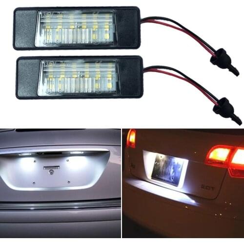 2pcs Nissan License Plate Light led For Primera P12 Teana Pathfinder R51 Qashqai J10 J11 X-Trail T30 T31 Juke March Versa Note