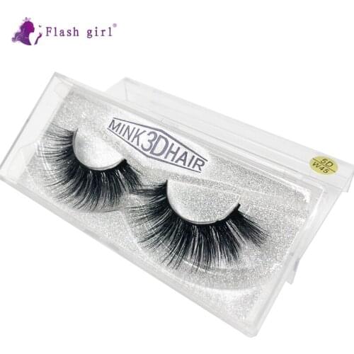 Flash Girl False Eyelashes 5D-W45 Natural Soft 5D Mink Eye Lashes Makeup Tools Handmade Cruelty Free Fake Eyelash For Beauty