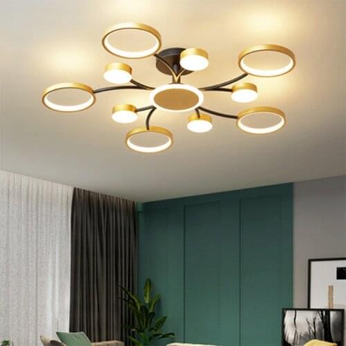 Modern LED Chandelier Bedroom Room Ceiling Light Lamparas Led Decorativas De Techo Room Lights Hotel Room LED Bulbs Metal Iron