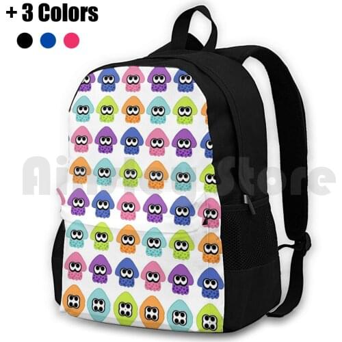 Splatoon 2 Squid Pattern Colours Outdoor Hiking Backpack Riding Climbing Sports Bag Splatoon Splatoon 2 Squid Ink Inkling Spat
