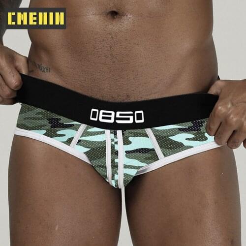 CMENIN BS Tight Ice Silk Sexy Underwear Jockstrap Briefs New Arrival Men Underpants Male Panties Patchwork Mens Innerwear BS81