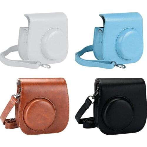 Besegad Carrying Storage Bag PU Leather Protective Pouch Case for Fujifilm Fuji Instax Mini 8 8S 9 Instant Camera Accessories