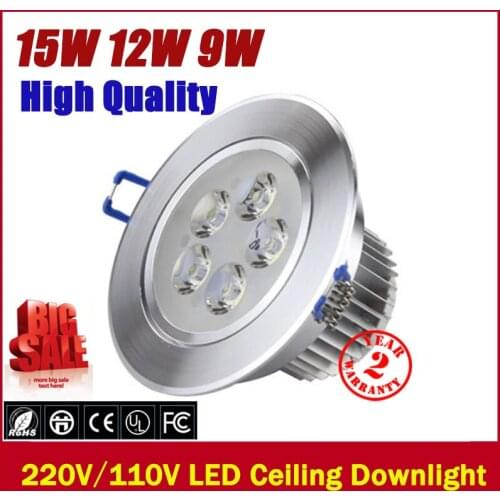LED Ceiling Downlight 9W 3X3W 12W 4X3W 15W 5X3W LED Recessed Cabinet Wall Spot light Down Lamp Cold White Warm White
