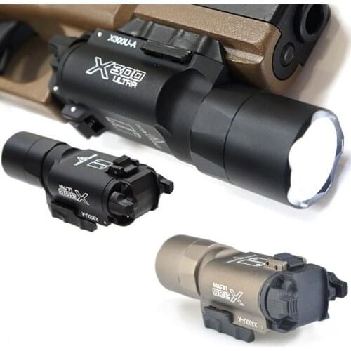 Factory cross-border aluminum alloy under X300 tactics LED under strong light flashlight glock flashlight