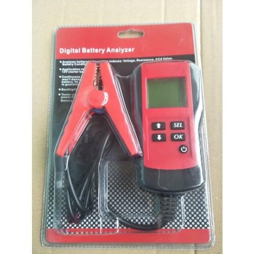 AE300 battery tester by 4 accurate index, Voltage,resistance,CCA value, battery condtion on 12V Battery. backlight LCD