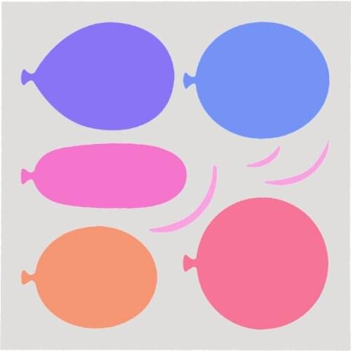 15*15 Balloon Layering Stencils Drawing Color Spray stencil DIY Scrapbook photo album Decorative Embossing diy Card Crafts