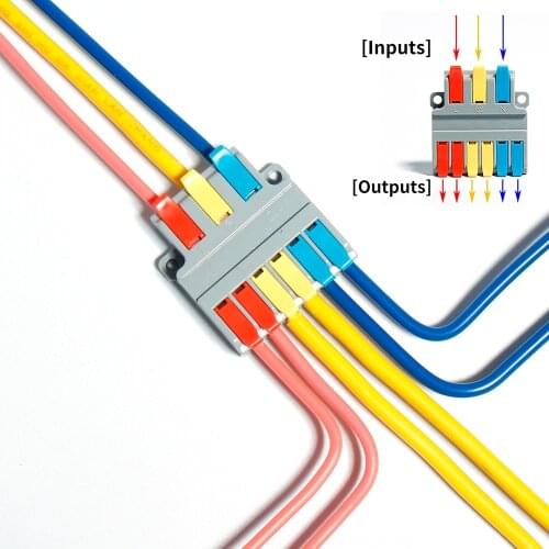 Quick push-in Wiring PCT Universal Terminal Fast Mini light Wire splitter Cable Block Conductor Electrical connector butt plug