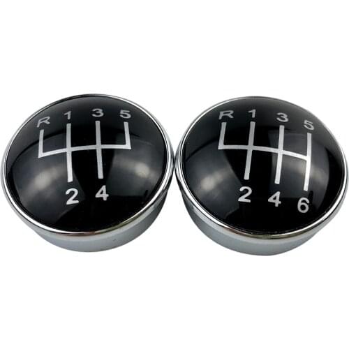 5/6 Speed Gear Shift Knob Lever Head Emblem Cap For Audi A3 S3 A4 S4 B6 B7 A6 C6 VW Passat B5 3BG B6 B7 CC 3C Golf 4 MK4 Bora