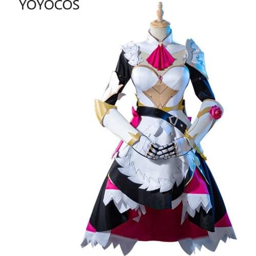 YOYOCOS Noelle Cosplay Genshin Impact Knightage Housemaid Cosplay Halloween Girl Dress Game 2020 New Set Women Clothes