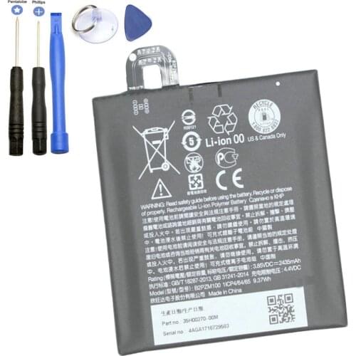 2435mAh B2PZM100 battery for HTC Alpine, U Play, U Play TD-LTE, U Play TD-LTE Dual SIM batteries Batterij With Repair Tools