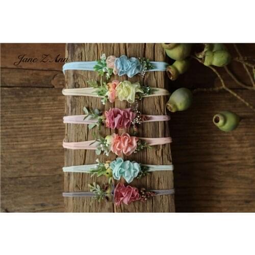 Baby girls floral Headdress newborn photography infant baby photos studio shooting accessories
