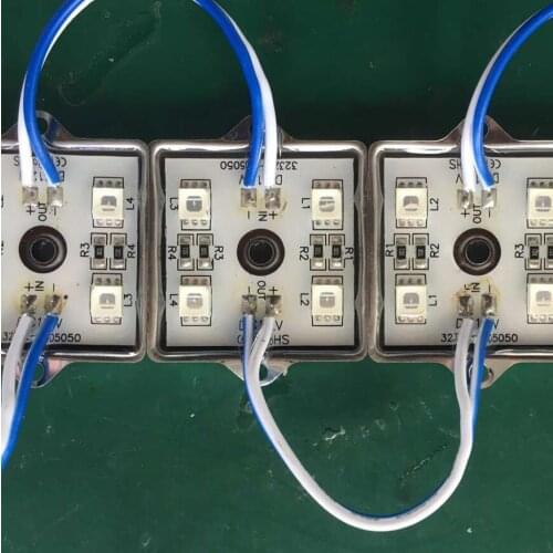 Aluminum SMD 5050 LED module, Square ,warm white/white/red/green/blue/yellow/RGB 4 LEDs/m ,DC 12v ,waterproof ,ip65, wholesale