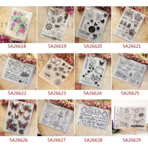 Flowers Penguin Teapot Rabbit Sheep Transparent Clear Silicone Stamp For DIY Scrapbooking Photo Album Decor