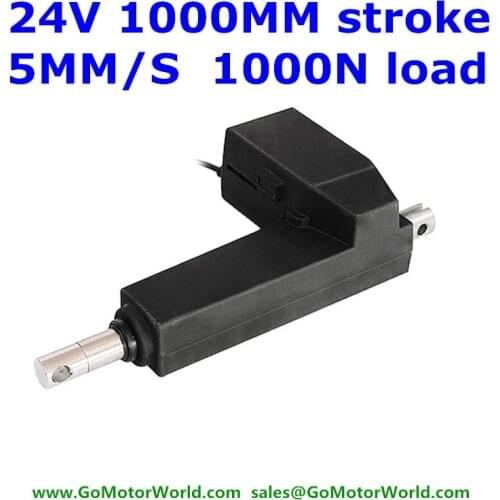 24V 5MM/S 1000mm 40 inch stroke 1000N 100KG load electric linear actuator free shipping