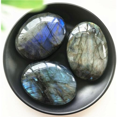 Natural Irregular Labradorite Palm Stone Polished Therapy Quartz Crystal Healing Natural Stones and Minerals