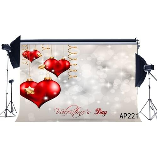 Photography Backdrops Valentines Day Bokeh Halos Twinkle Sparkle Sequin Red Hearts Adutls Lover Portraits Background