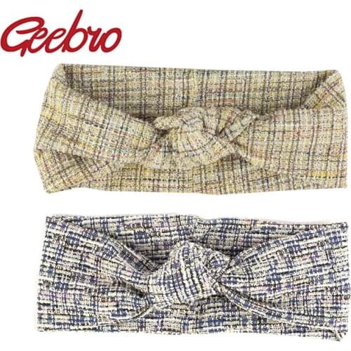 Geebro Women Fashion Boutique Headband Vintage Elegant Knot Headwear Lady Girls Hair Head Hoop Band Hair Accessories Headdress