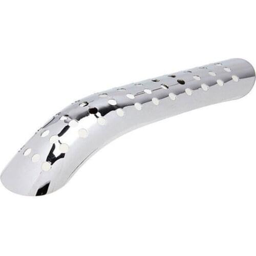 Chrome Curve Holes Exhaust Heat Shield Heel Guard Motorcycle Cruiser Chopper Rat