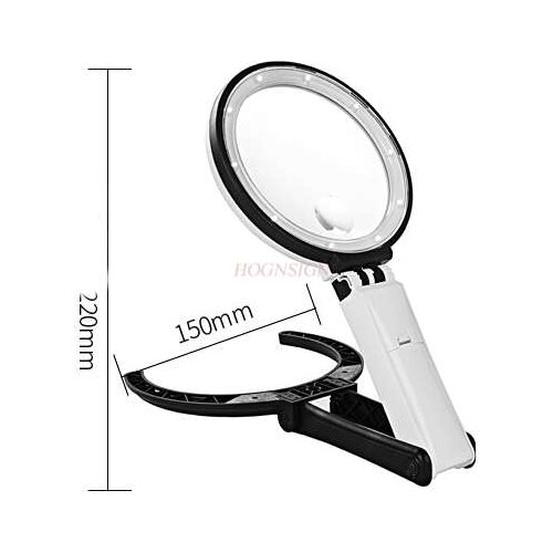 Instrument experimental Folding reading desktop magnifying glass mobile phone repair with LED light line elderly reading