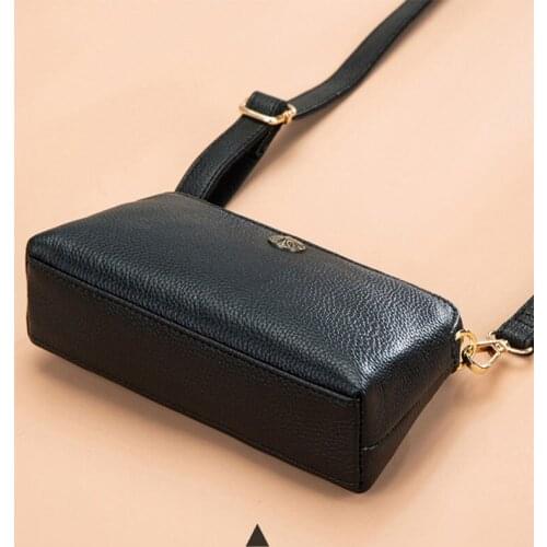 KM3011 Genuine leather shoulder messenger handbags 2021 new fashion clutch bag cowhide soft leather ladies small bag