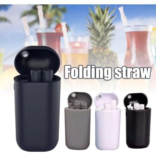Kitchen Accessories Collapsible Silicone Straw Portable Reusable Drinking Straws Suitable For Camping Traveling Hiking Xhc88