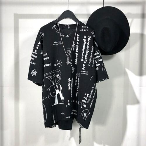 Owen seak Men T Shirt Mens Clothing Hip Hop Tops Tees High Street Summer Japanese Male Solid OverSized Sweetwear T Shirt