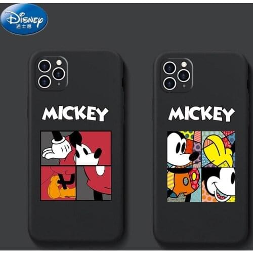 2021 Disney Mickey Mouse soft Liquid Silicone phone case For iphone 7 8 Plus XS case for iphone 11 Pro Max 12pro 12 Pro Max case