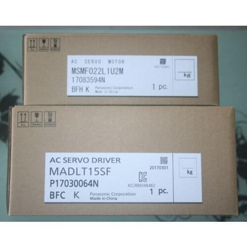 Brand New & Original Panasonic Servo A6 Series 200W servo kit Msf022l1u2m Madlt15sf