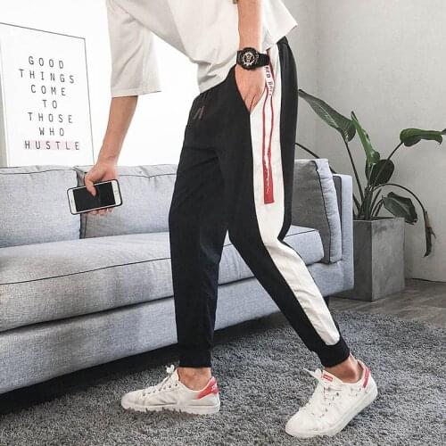 Wholesale 2019 autumn winter Japanese mens loose feet casual pants Korean sweatpants beam feet joggers sport harem pants male